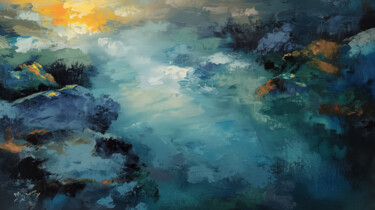 제목이 "Still Waterscape"인 디지털 아트 Alberto Capitani로, 원작, AI 생성 이미지
