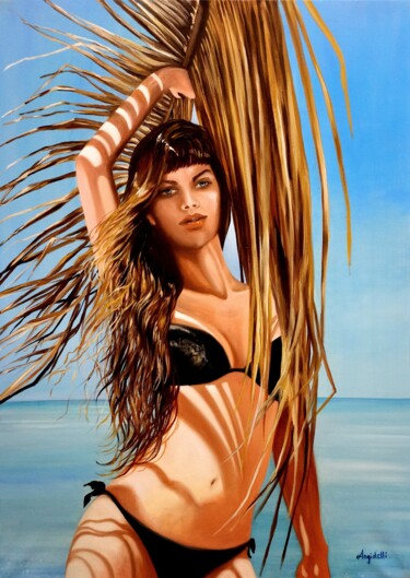 Un giorno d'estate Pittura intitolato "Un giorno d'estate" da Anna Rita Angiolelli, Opera d'arte originale, Olio Montato su Telaio per barella…