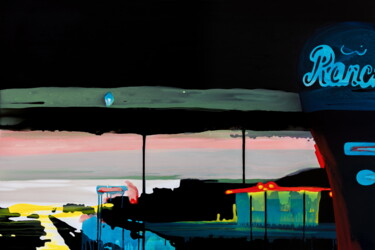 Pintura titulada "Country Road" por Markus Honerla, Obra de arte original, Laca Montado en Bastidor de camilla de madera