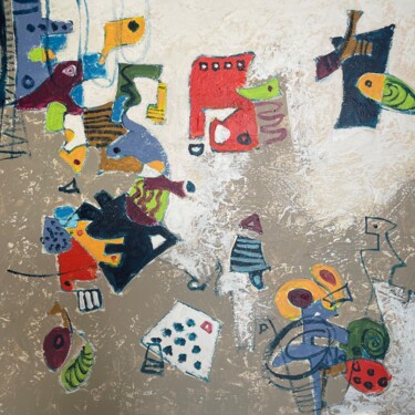 Pintura intitulada "Sans titre 238" por Jean Brisé, Obras de arte originais, Acrílico Montado em Armação em madeira