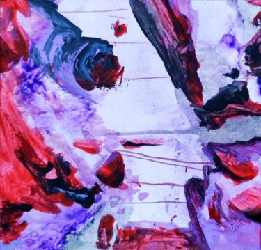 Pittura intitolato "Little purple and r…" da Milto Sideris, Opera d'arte originale, Acrilico