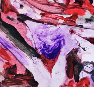 Pittura intitolato "Little purple and r…" da Milto Sideris, Opera d'arte originale, Acrilico