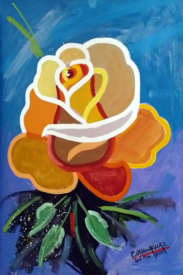 Pintura intitulada "Rosa Marrom" por Eduardo Marques De Jesus, Obras de arte originais, Acrílico