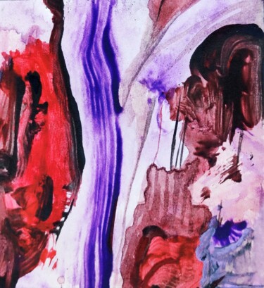绘画 标题为“Little purple and r…” 由Milto Sideris, 原创艺术品, 丙烯