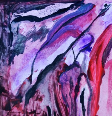 Pittura intitolato "Little purple and r…" da Milto Sideris, Opera d'arte originale, Acrilico