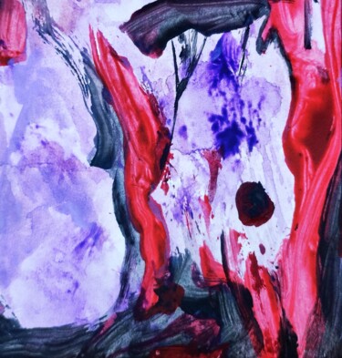 Pittura intitolato "Little purple and r…" da Milto Sideris, Opera d'arte originale, Acrilico