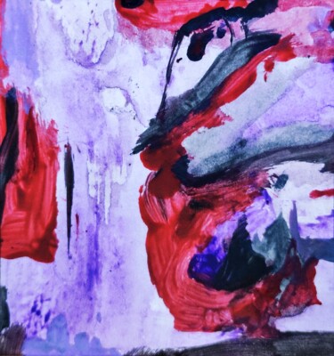 Pintura titulada "Little purple and r…" por Milto Sideris, Obra de arte original, Acrílico