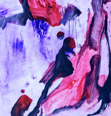 Pittura intitolato "Little purple and r…" da Milto Sideris, Opera d'arte originale, Acrilico