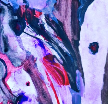 Schilderij getiteld "Little purple and r…" door Milto Sideris, Origineel Kunstwerk, Acryl