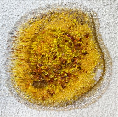 Sculptuur getiteld "Disappearance" door Elena Kirillova, Origineel Kunstwerk, Mozaïek Gemonteerd op Houten paneel