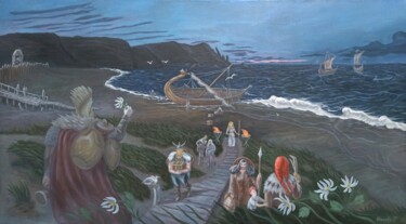 A Passion for Journey Schilderij getiteld "A Passion for Journ…" door Shaliko Saghatelyan, Origineel Kunstwerk, Olie Gemonteerd op Houten paneel