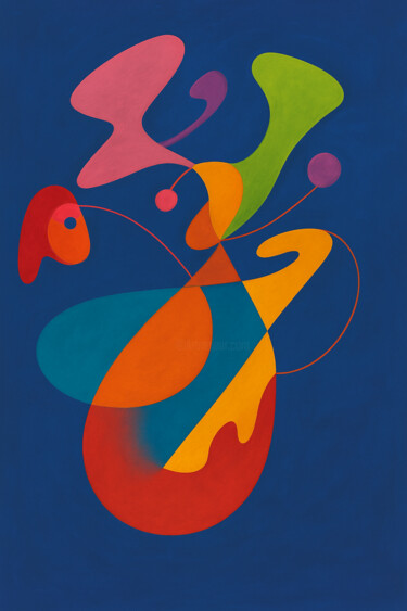 Symphonie des Formes Libres 数字艺术 标题为“Symphonie des Forme…” 由Yahya Ahssaini, 原创艺术品, 数字油画