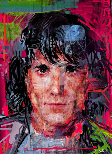 数字艺术 标题为“Daniel Day-Lewis” 由Iñigo Urbina, 原创艺术品, 数字油画