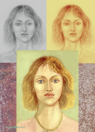 数字艺术 标题为“TRIPTYQUE POUR MISS…” 由Lucenthos, 原创艺术品, 数字油画