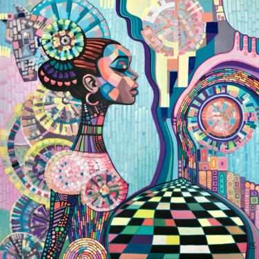 Peinture intitulée "Rhythm of the Catwa…" par Lia Kohen, Œuvre d'art originale, Acrylique Monté sur Châssis en bois