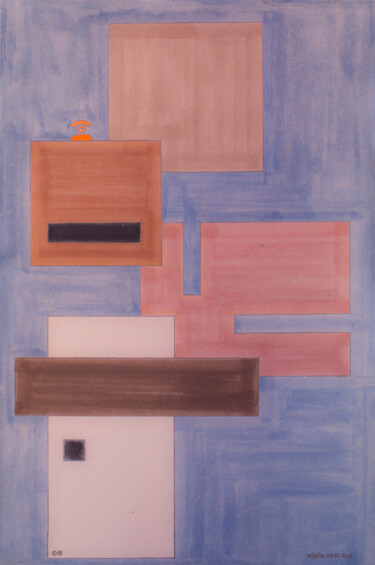 constructo visual 10 Painting titled "constructo visual 10" by Ojolo - Abel García, Original Artwork, Oil