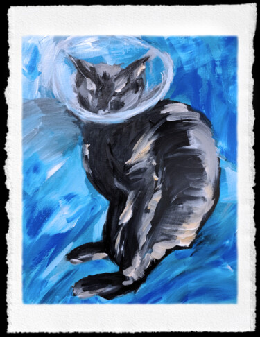 「"" CAT II ""」というタイトルの絵画 Louis Ogayarによって, オリジナルのアートワーク, 顔料