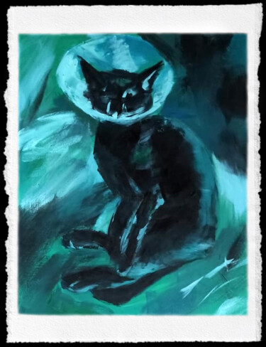 「"" CAT III ""」というタイトルの絵画 Louis Ogayarによって, オリジナルのアートワーク, 顔料