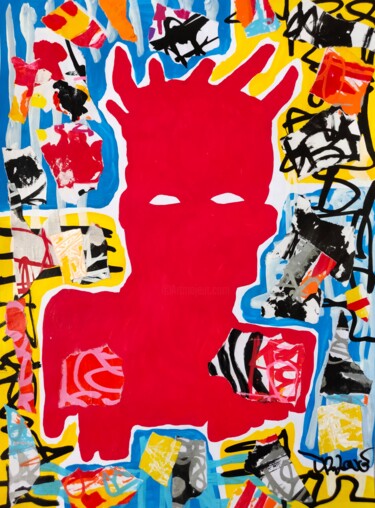 Basquiat ( Tribute to Basquiat ) 绘画 标题为“Basquiat ( Tribute…” 由Dr. Love, 原创艺术品, 丙烯