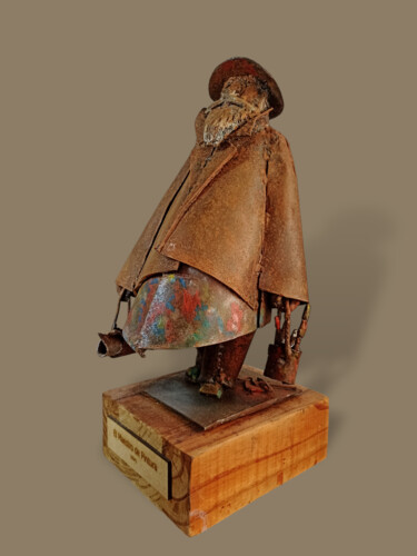 Sculpture titled "El Maestro de Pintu…" by Sergio Pradier, Original Artwork, Metals
