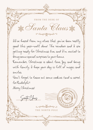 Digitale Kunst getiteld "Santa's Personal Le…" door Chun Yu Guan, Origineel Kunstwerk, AI gegenereerde afbeelding Gemonteerd…