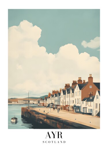 Digital Arts με τίτλο "Coastal Serenity of…" από 春宇 关, Αυθεντικά έργα τέχνης, Εικόνα που δημιουργήθηκε με AI Τοποθετήθηκε στ…