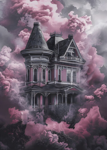 数字艺术 标题为“Haunting Victorian…” 由春宇 关, 原创艺术品, AI生成的图像 安装在纸板上