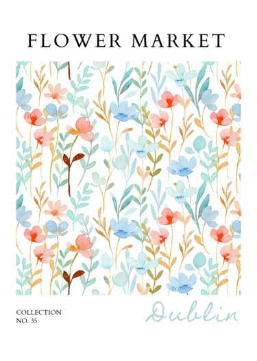 Digital Arts titled "Elegant Dublin Flow…" by Chun Yu Guan, Original Artwork, AI generated image Mounted on Cardboard