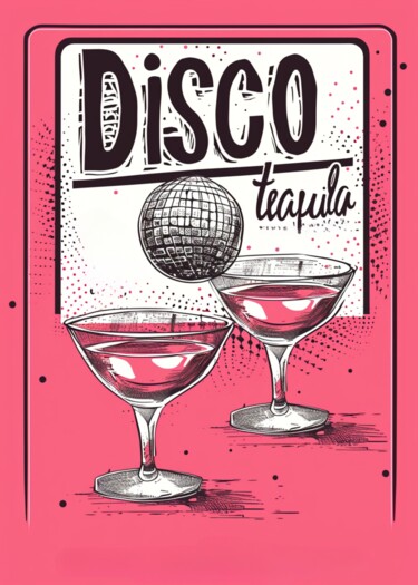 Digital Arts με τίτλο "Disco Tequila Party…" από 春宇 关, Αυθεντικά έργα τέχνης, Εικόνα που δημιουργήθηκε με AI Τοποθετήθηκε στ…