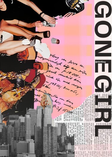 Digitale Kunst getiteld "Urban Fashion: City…" door Chun Yu Guan, Origineel Kunstwerk, AI gegenereerde afbeelding Gemonteerd…