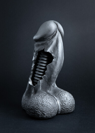 Sculpture titled "Bolt. Mechanical Ph…" by Val Filip, Original Artwork, Plaster