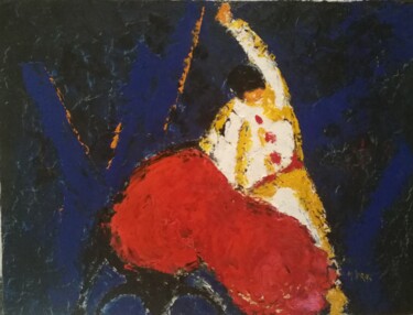 Pittura intitolato "TORERO" da Raphael Marras, Opera d'arte originale, Olio Montato su Telaio per barella in legno