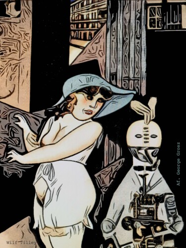 Printmaking titled "Daum Marries George…" by Wilf Tilley, Original Artwork, Digital Print