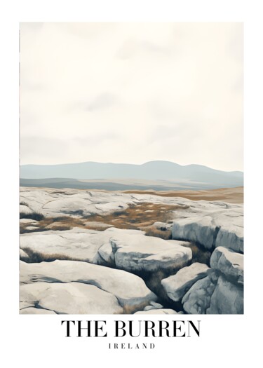 Digital Arts με τίτλο "The Burren: Ireland…" από 春宇 关, Αυθεντικά έργα τέχνης, Εικόνα που δημιουργήθηκε με AI Τοποθετήθηκε στ…