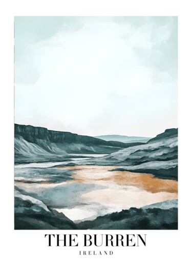 Digital Arts με τίτλο "The Burren: Ireland…" από 春宇 关, Αυθεντικά έργα τέχνης, Εικόνα που δημιουργήθηκε με AI Τοποθετήθηκε στ…