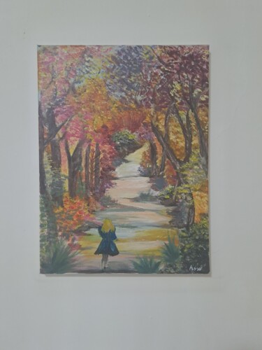 绘画 标题为“LA STRADA NEL BOSCO” 由Giuseppe Corcione, 原创艺术品, 丙烯
