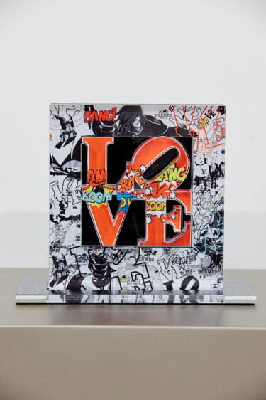 "Love Goldorak" başlıklı Heykel Fred Meurice tarafından, Orijinal sanat, Rezine