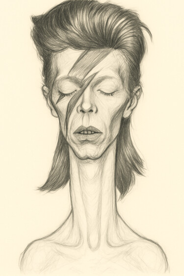 David Bowie on graphite "David Bowie on grap…" başlıklı Dijital Sanat Antoni Albalat Salanova tarafından, Orijinal sanat, Dijital Resim