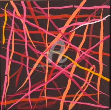 Schilderij getiteld "10.À  la croisée de…" door Pascal Russi (PRussi), Origineel Kunstwerk, Acryl Gemonteerd op Frame voor h…