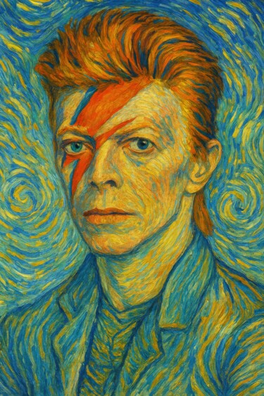 数字艺术 标题为“David Bowie portray…” 由Antoni Albalat Salanova, 原创艺术品, 数字油画