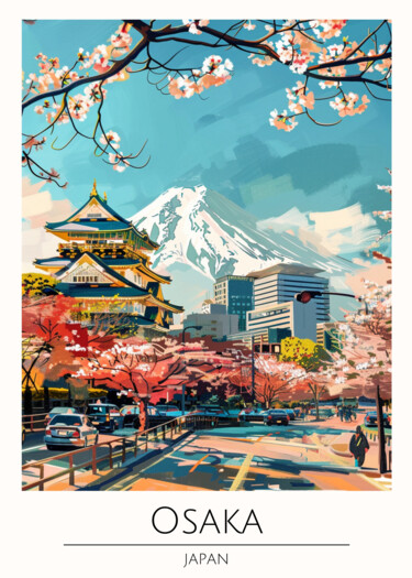 数字艺术 标题为“Cherry Blossoms of…” 由春宇 关, 原创艺术品, AI生成的图像 安装在纸板上