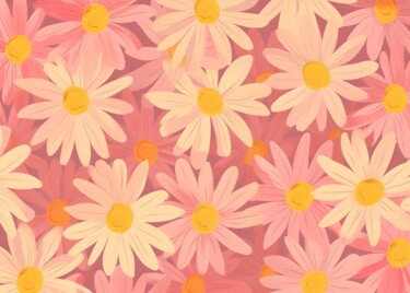 数字艺术 标题为“Charming Daisy Deli…” 由春宇 关, 原创艺术品, AI生成的图像 安装在纸板上