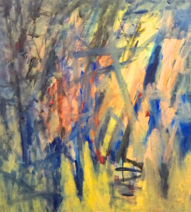 绘画 标题为“Composition 7280” 由Engelina Zandstra, 原创艺术品, 丙烯 安装在木质担架架上