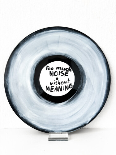 Sculpture titled "Too Much Noise With…" by Kristina Mallen, Original Artwork, Acrylic