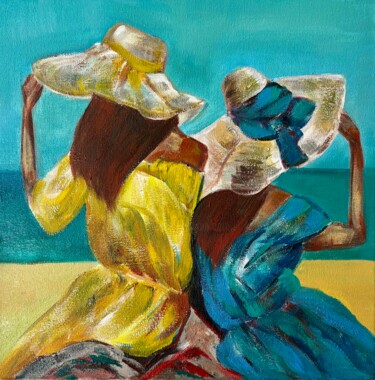 Painting titled "Поглед към хоризонта" by Anna Mytavska (Cabrerra), Original Artwork, Oil