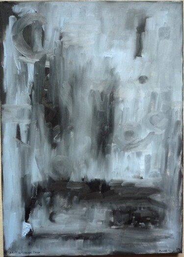 "Fahrt im Grauen 2025" başlıklı Tablo Harald Lange tarafından, Orijinal sanat, Petrol