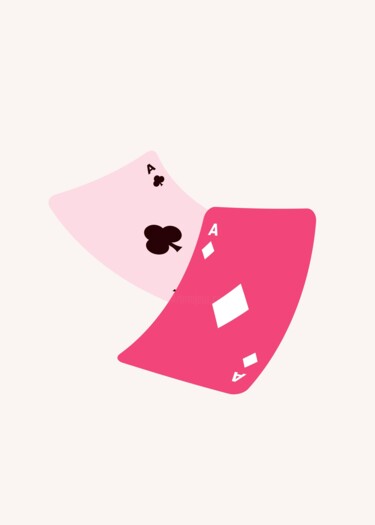 数字艺术 标题为“Modern Poker Aces i…” 由春宇 关, 原创艺术品, AI生成的图像 安装在纸板上