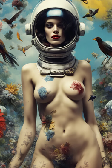 Digital Arts titled "Astronauts #01" by Craig Parker, Original Artwork, AI generated image
