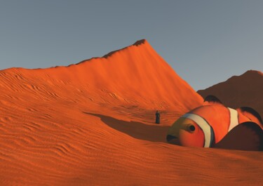 数字艺术 标题为“Dune Fishing” 由Russell Newell, 原创艺术品, 三维建模
