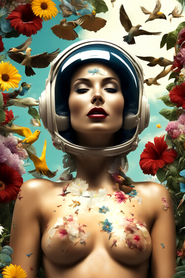 Arte digitale intitolato "Astronauts #05" da Craig Parker, Opera d'arte originale, Immagine generata dall'IA